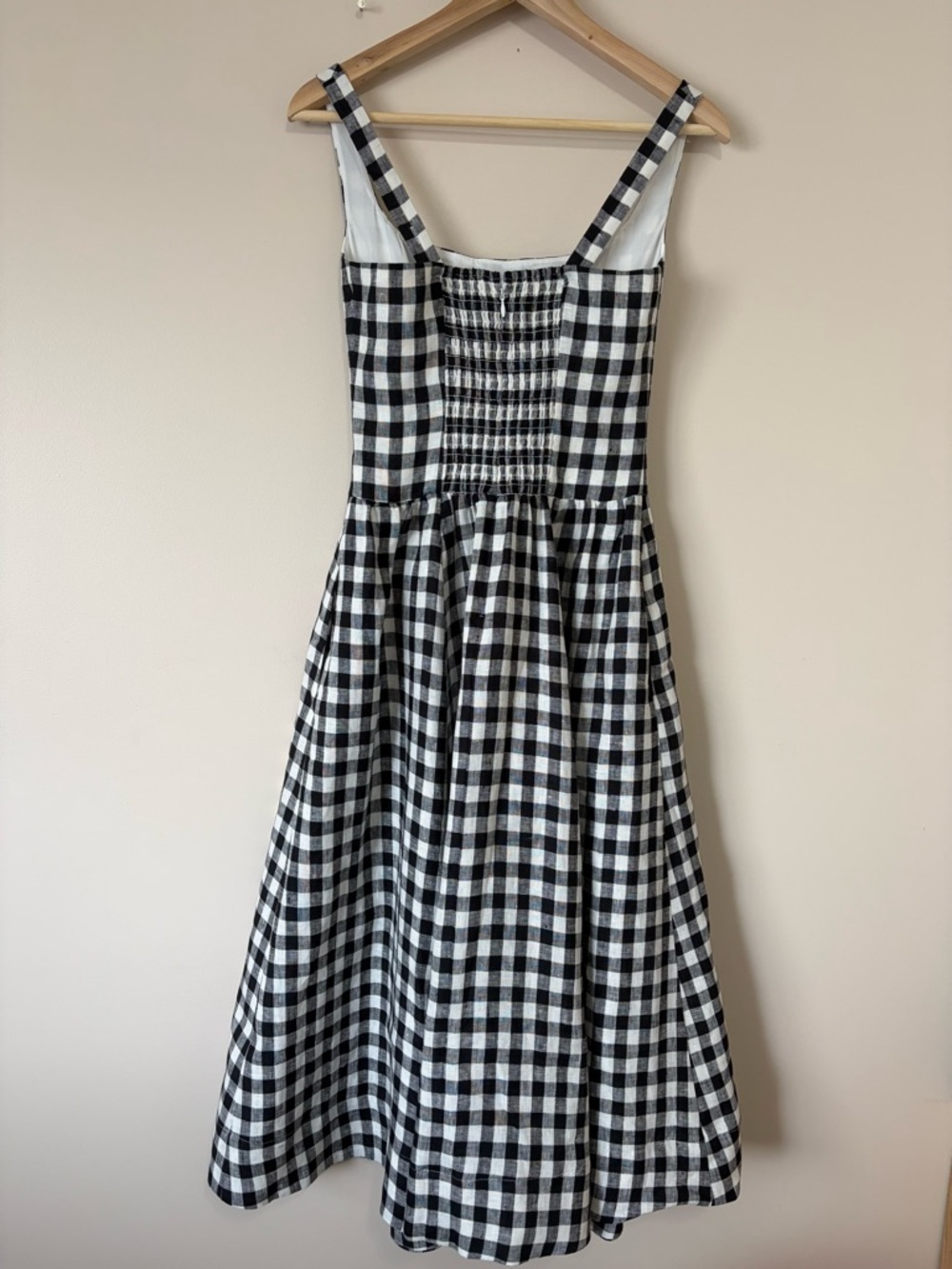 NEW Reformation Janu Midi Linen Dress Park Check Gingham | US 0 / UK 4 - Picture 9 of 15